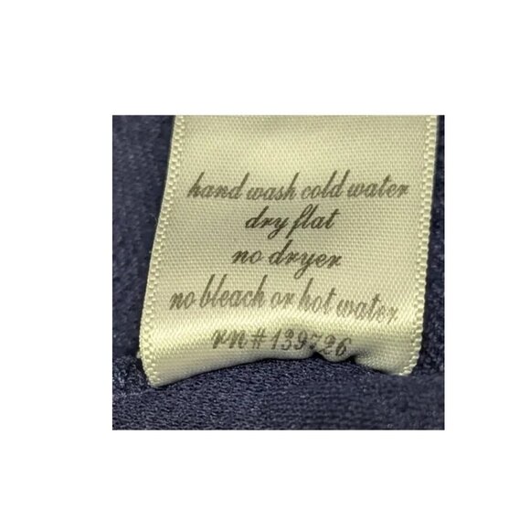 Navy Embroidered Fit & Flare Sleeveless Dress | Size S - Picture 4 of 4